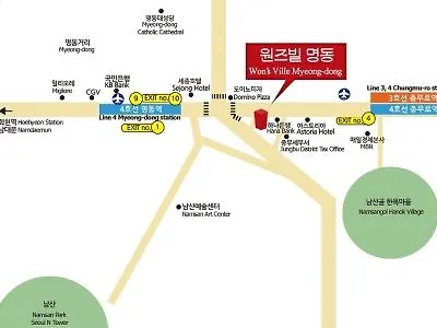 ** Motel Wons Ville Myeongdong Hotel Soul Jižní Korea
